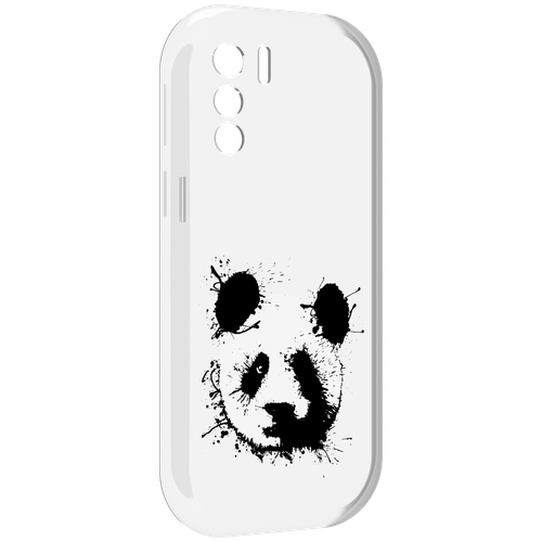 Чехол MyPads клякса-панда для UleFone Note 13P задняя-панель-накладка-бампер