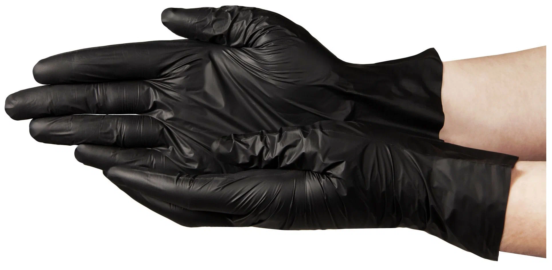 Перчатки EleGreen Vinyltep premium, 50 пар, размер M, цвет черный