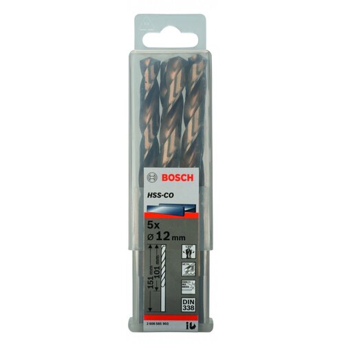 Сверло по металлу, винтовое BOSCH Standardline 2.608.585.903 12 x 151 мм