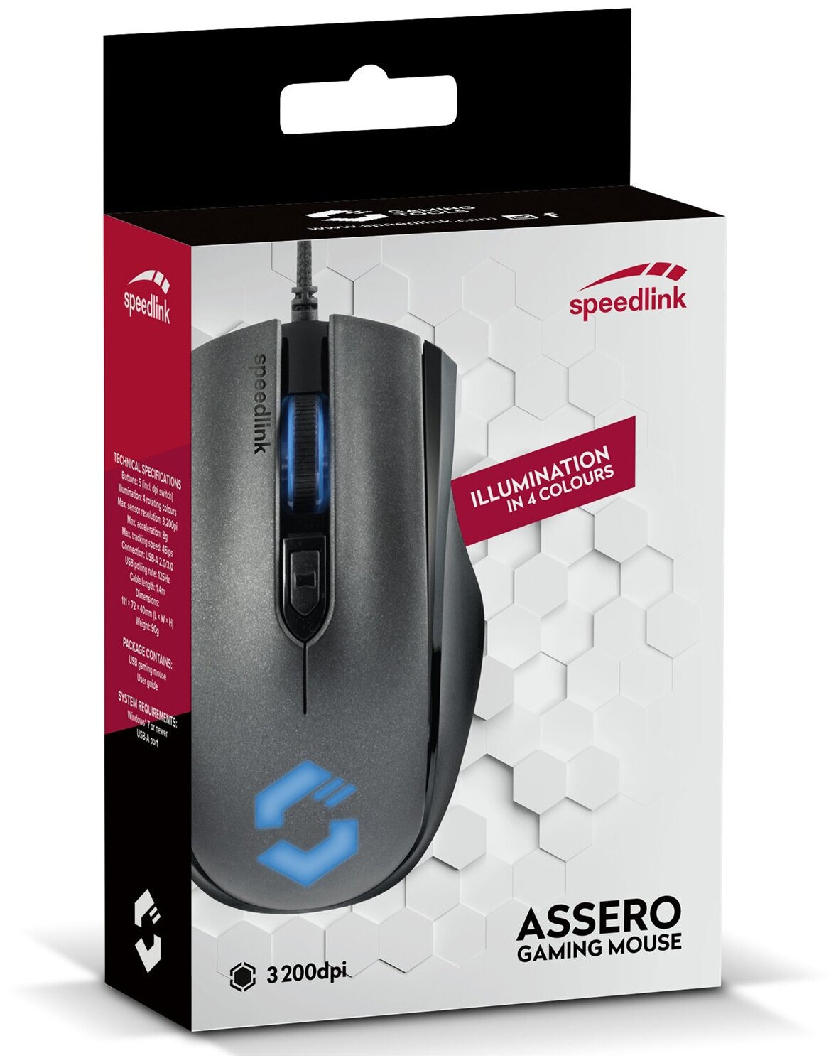 PC Мышь проводная Speedlink Assero Gaming Mouse black (SL-680007-BK)