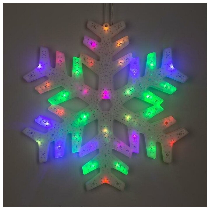 Фигура "Снежинка" 40х40 см, пластик, 40 LED, 240V RG/RB