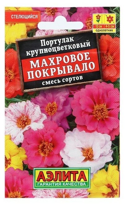 Семена Цветов Портулак "Махровое покрывало", смесь сортов, 0,1 г