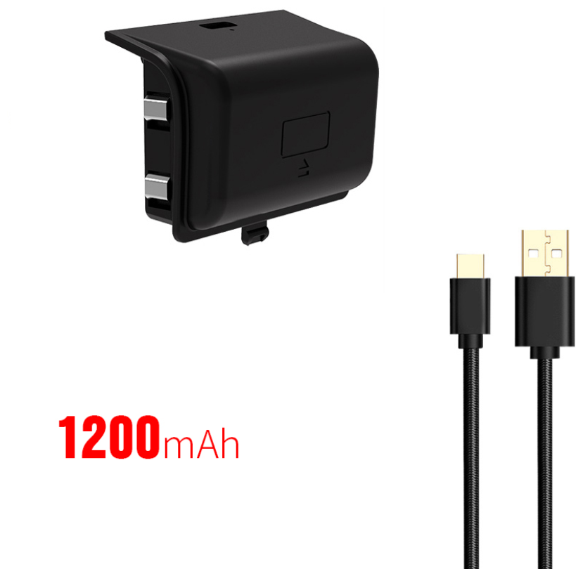 Аккумулятор DOBE 1200mAh для геймпада XBOX Series X|S + зарядный кабель (чёрный) TYX-0633