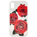 Чехол CG Mobile Guess Flower Desire Hard для iPhone XS Max, цвет Прозрачный/