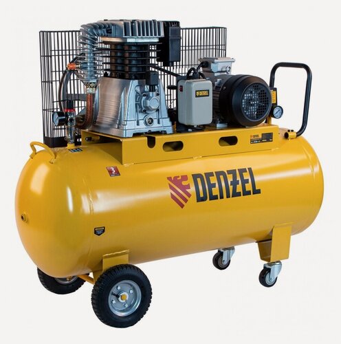 Изображение товара Компрессор воздушный 200л масляный Denzel BCI4000-T/200, 4 кВт, 690 л/мин, ременной привод, 58124