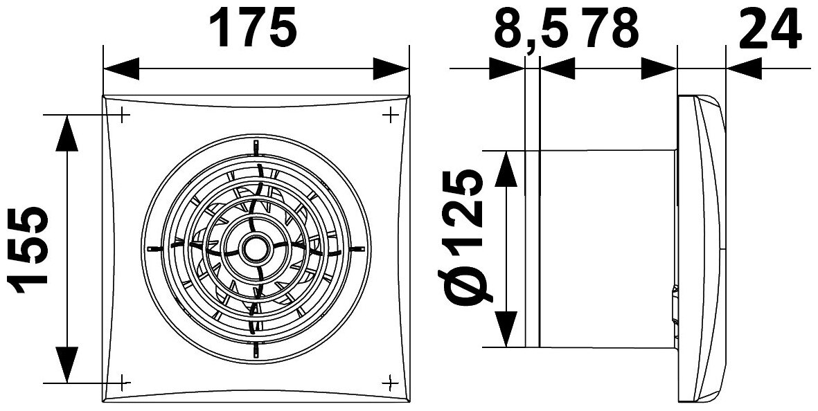 Вентилятор AURA 5C, осевой с обратным клапаном BB D125 - фотография № 20