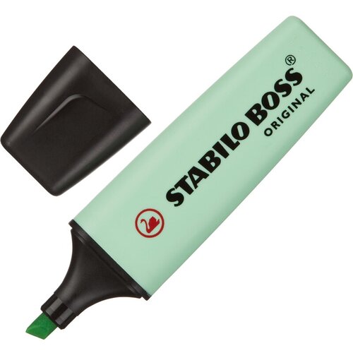 Маркер текстовыделитель STABILO BOSS ORIGINAL PASTEL, мята 2-5 мм, 10 шт. текстовыделитель stabilo 70 116 комплект 10 шт