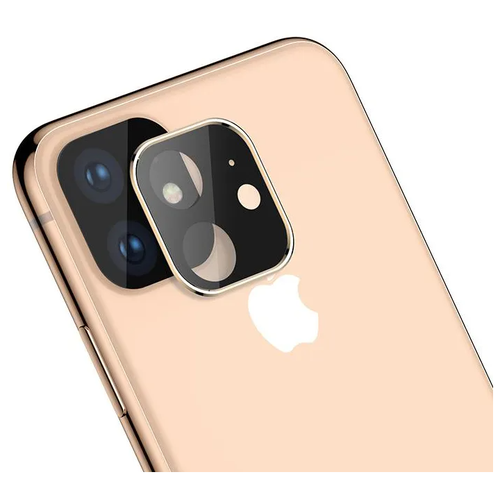 Защитное стекло на iPhone 11 (A18), HOCO, на заднюю камеру, золотое