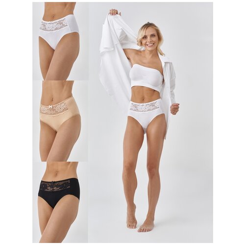 фото Your body комплект трусов слипы женские yb006 slip (maxi 3 штуки. 58/5xl