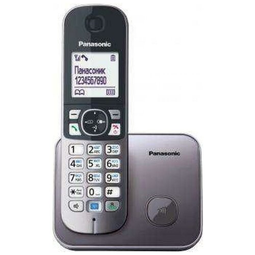 РТелефон Dect Panasonic KX-TG6811RUM серый металлик АОН