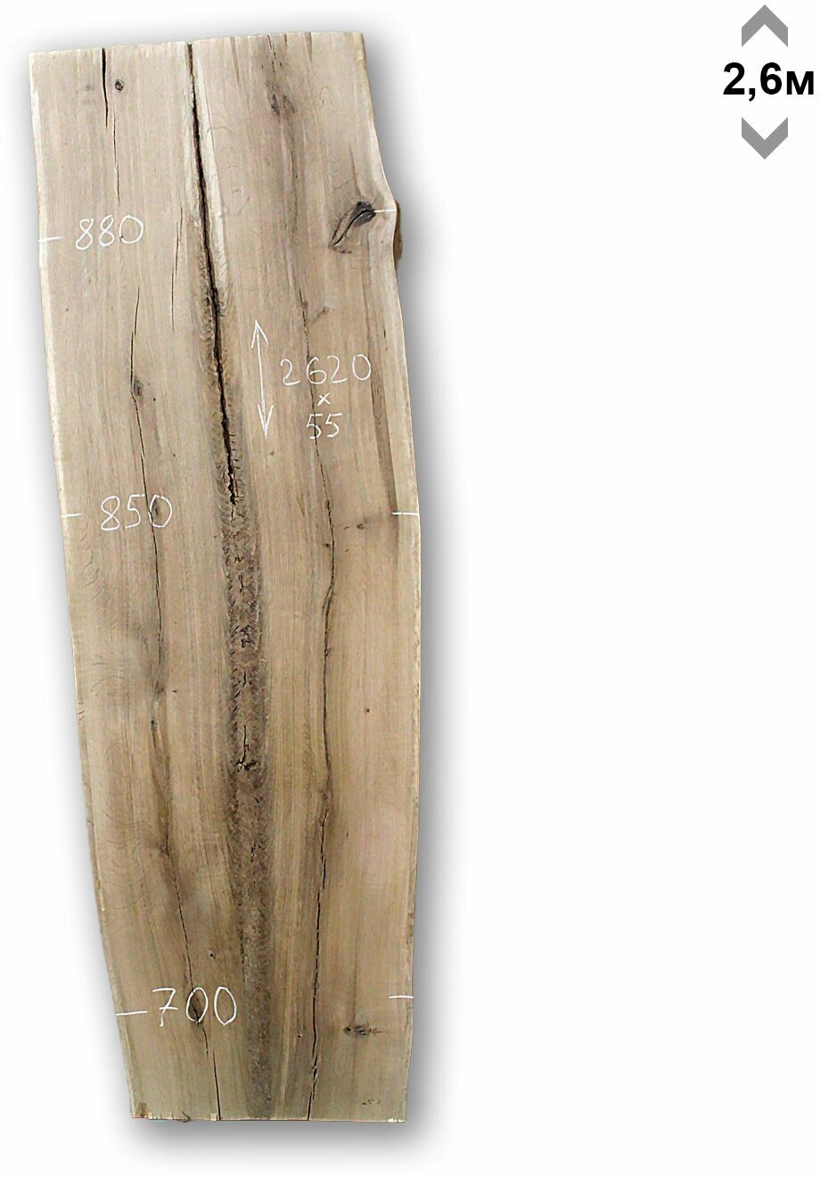 фото Слэб Дуба se391 / 55х850х2620мм / Калиброванный