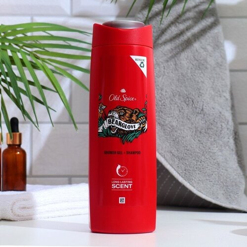 Гель для душа и шампунь 2 в 1 Old Spice Дикий аромат Bearglove, 400 мл