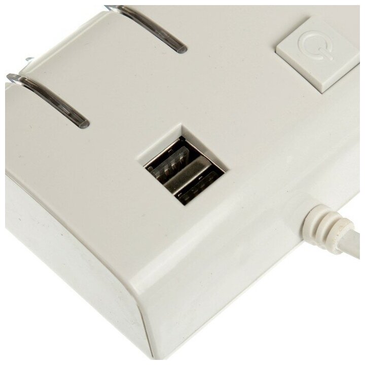 Разветвитель прикуривателя, 3 гнезда, 2 USB 1 А, 60 Вт, 12/24 В, подсветка, провод 70 см 2514428