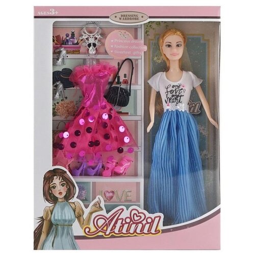 Купить Кукла Atinil в коротком платье в наборе с дополнительным платьем и аксессуарами, 28см - Junfa Toys [WJ-22268]