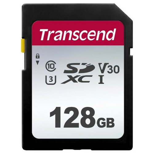 Карта памяти 128Gb - Transcend SDC300S SDXC Class10 UHS-I U3/V30 TS128GSDC300S (Оригинальная