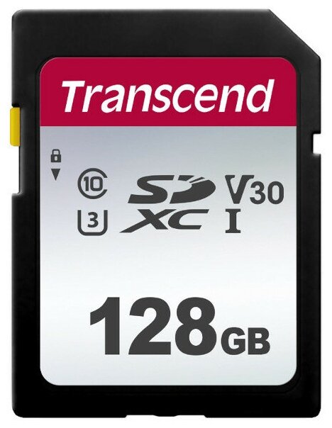 Карта памяти 128Gb - Transcend SDC300S SDXC Class10 UHS-I U3/V30 TS128GSDC300S (Оригинальная!)