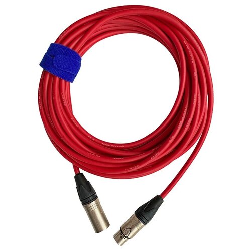 Кабель аудио 1xXLR - 1xXLR GS-PRO XLR3F-XLR3M red 10.0m