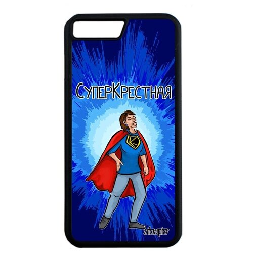 фото Дизайнерский чехол на мобильный // apple iphone 8 plus // "суперкрестная" супергерой мама, utaupia, синий
