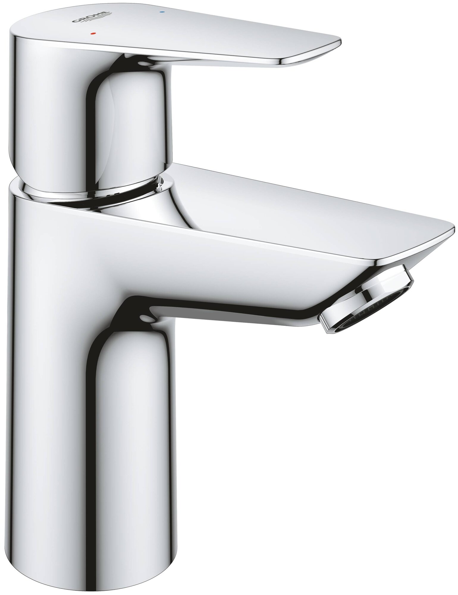 Смеситель для раковины GROHE BAU EDGE 23330001 (хром, длина излива-9,3 высота излива-8,9, современный) - фотография № 1