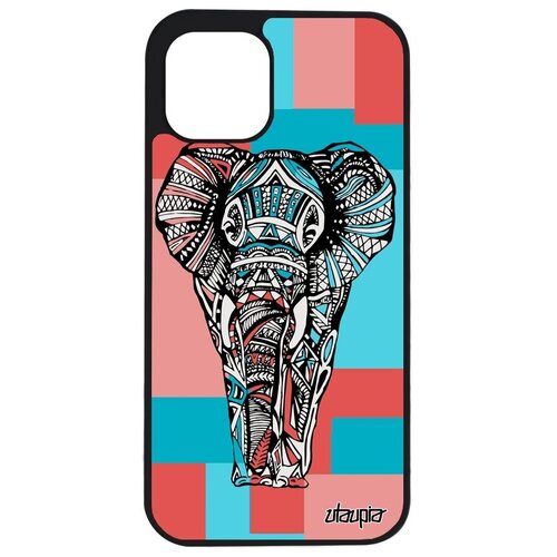 фото Защитный чехол на смартфон // iphone 12 pro // "слон" дизайн саванна, utaupia, цветной