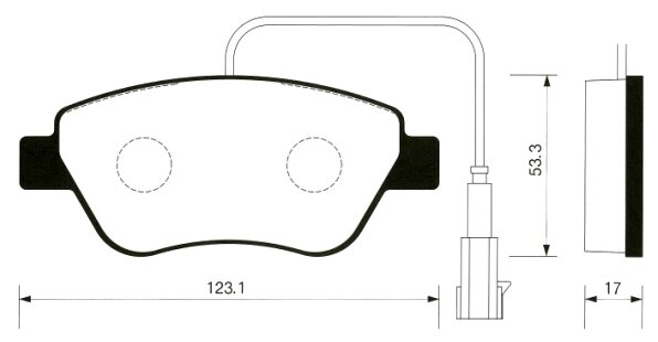 Дисковые тормозные колодки передние SANGSIN BRAKE SP1201 (4 шт.)