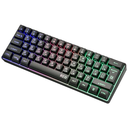 Клавиатура проводная Defender Red GK-116 мембранная 15 м цвет чёрный 138800₽
