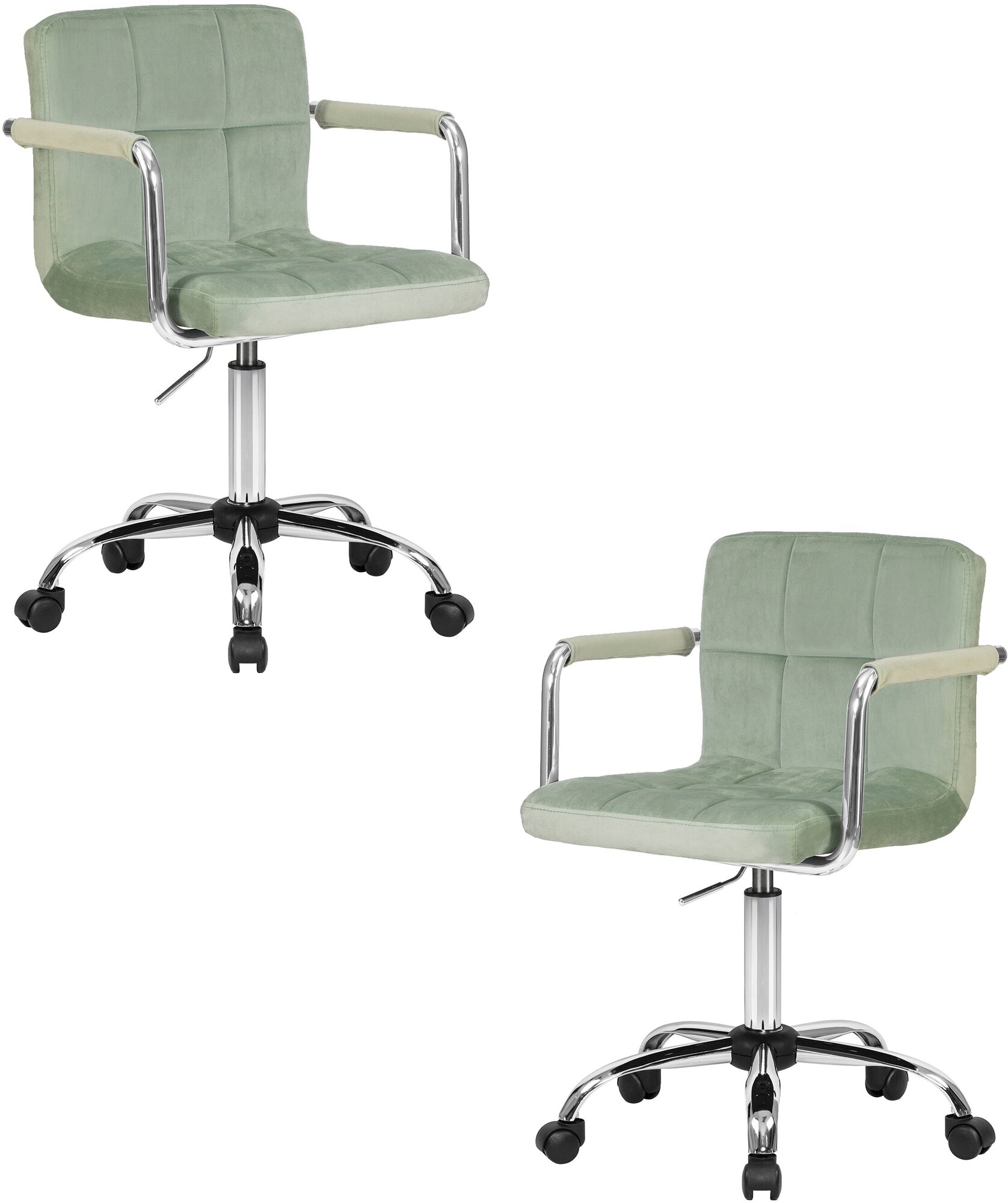 Набор 2 шт. Офисное кресло для персонала DOBRIN TERRY, LM-9400, мятный велюр (MJ9-87)