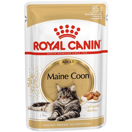 влажный корм rc maine coon соус 85 г ROYAL CANIN MAINE COON ADULT пауч соус влажный корм для кошек породы мейн-кун старше 15 месяцев 85г х 24 шт