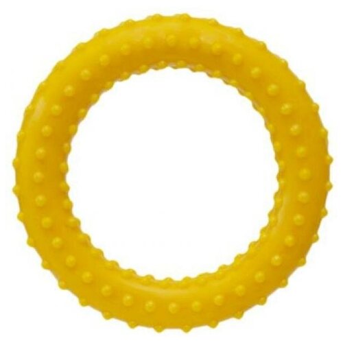 Tappi игрушка для собак Сириус, кольцо с шипами, желтое, 80 мм