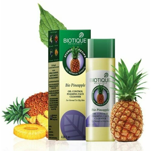 Гель для умывания Биотик Био Ананас (Biotique Bio Pineapple Fresh Foaming Cleansing Gel), 120мл пенка для умывания с экстрактом ананаса biotique bio pineapple oil balancing face wash 100 мл