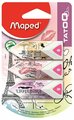 Ластик Maped TATOO Париж. треугольной формы. белый с цв. серединой. карт. футляр. 3шт. блистер 5163620