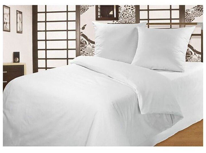 Атра Пододеяльник 1 5 спальный  Этель   145 215 см  белый  бязь