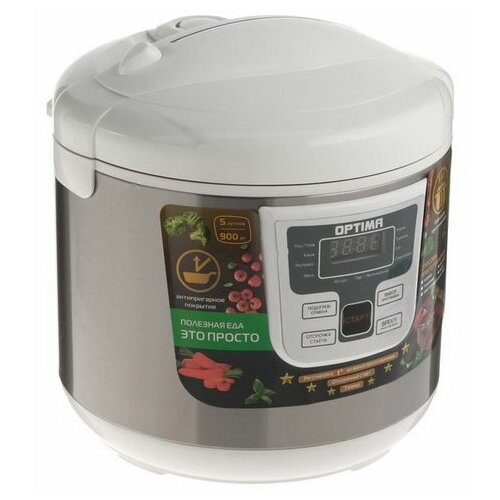 Мультиварка MC-5101 900 Вт 5 л 11 программ серебристаябелая 521100₽