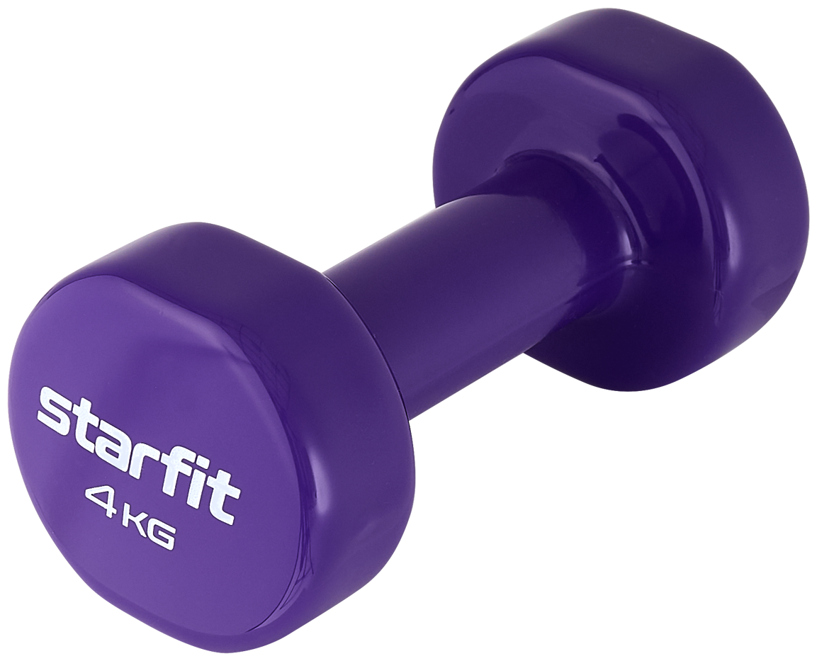 Гантель Starfit Core DB-101 1гант. 4.075кг винил. фиолетовый (УТ-00018826) - фото №2