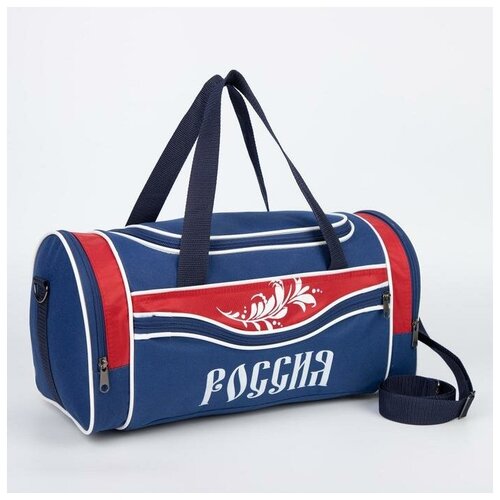 фото Сумка спортивная, 3 отдела на молниях, наружный карман, длинный ремень, цвет синий luris