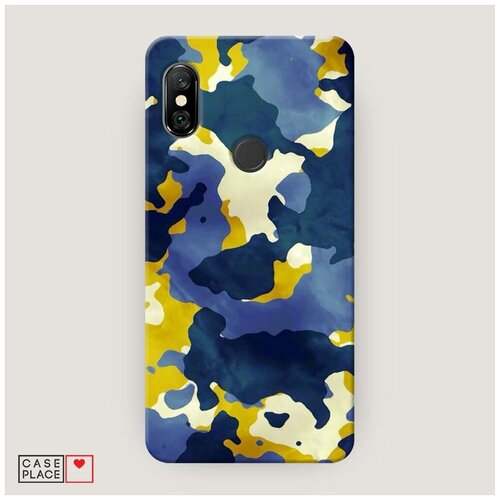 фото Чехол пластиковый xiaomi redmi note 6 pro акварельный камуфляж case place