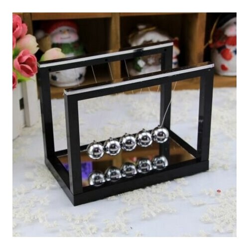 Шары ньютона маятник на зеркальной подставке 13х10х75см 590₽