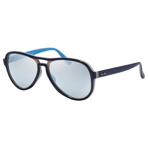 фото Солнцезащитные очки luxottica, авиаторы, оправа: пластик, с защитой от уф, зеркальные, фотохромные, синий