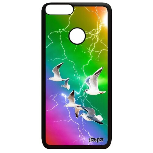 фото Противоударный чехол на телефон // huawei p smart 2018 // "чайки" море ливингстон, utaupia, цветной