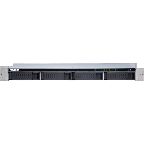 channel QNAP TS-431XeU-2G NAS 4 HDD trays, 10 GbE SFP+, rackmount, 1 PSU. ARM 4-core Cortex-A15 Annapurna Labs AL-314 1,7 GHz, 2 GB. W/o rail kit RAIL-B02