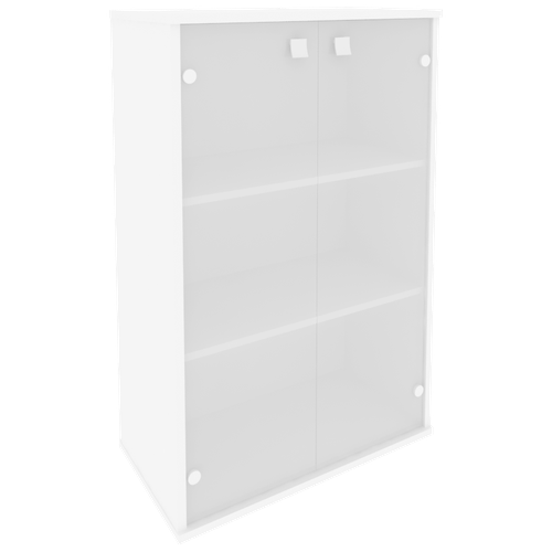 Шкаф для документов средний широкий (2 средние двери стекло) Style Riva Л.СТ-2.4 Белый 778х410х1215