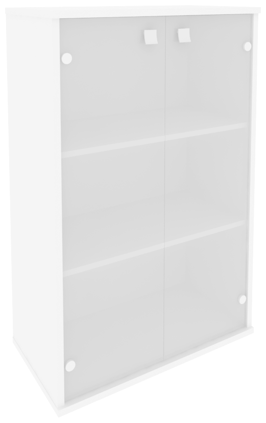 Шкаф для документов средний широкий (2 средние двери стекло) Style Riva Л. СТ-2.4 Белый 778х410х1215