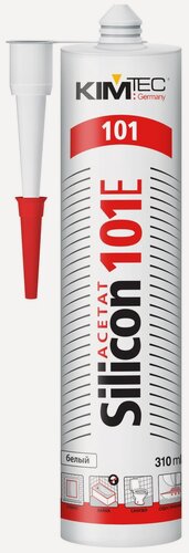 Изображение товара Герметик Kim Tec Silicon 101Е 310 мл. белый 1 шт. 310 гр