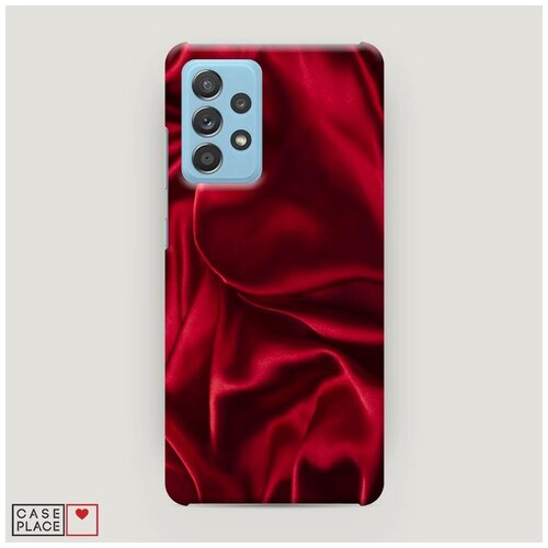 фото Чехол пластиковый samsung galaxy a52 текстура красный шелк case place