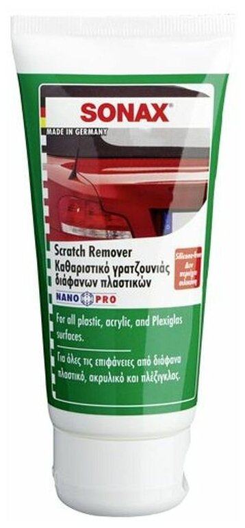 Полироль для фар и прозрачного пластика SONAX NanoPro Scratch Remover (Германия) 75 мл (305000)