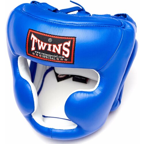 Боксерский шлем Twins Special HGL-3, размер S, синий боксерский шлем twins special hgl 3 размер m чёрный