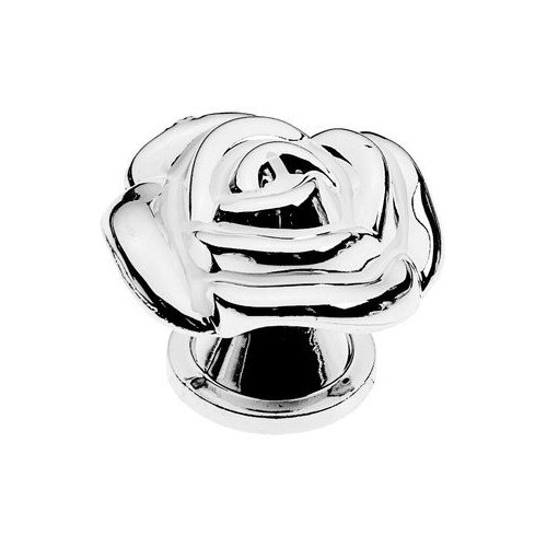 CAPPIO Ручка кнопка CAPPIO Rose 01, белая с серебряным