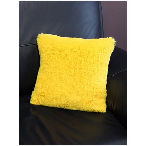 фото Подушка декоративная matex plush желтый, без наволочки, 35х35 см