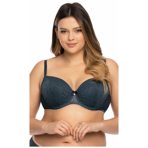 фото Бюстгальтер estera с чашками на тонком поролоне, 85f, серый nipplex