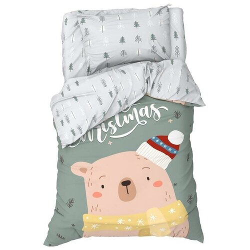 фото Постельное белье этель 1.5 сп happy bear , 143*215 см, 150*214 см, 50*70 см -1 шт,100% хл, бязь 7115433